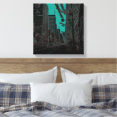 シカゴ州通り@ Christmas 1967 白熱［赤熱］光を放つ Edge キャンバスプリント (インサイチュ (寝室))