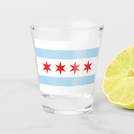 シカゴ市国旗（イリノイ） ショットグラス (正面)