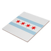 シカゴ市国旗(イリノイ) タイル (側面)