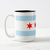 シカゴ市国旗(イリノイ) ツートーンマグカップ (左)