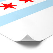 シカゴ市国旗（イリノイ） ポスター (角)