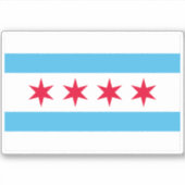 シカゴ市国旗 シール (正面)