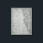シカゴ市地図のスケッチ キャンバスプリント<br><div class="desc">シカゴ市地図のスケッチ。アーティスト： Vision Studio.画像ID: 64744Z</div>