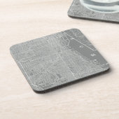 シカゴ市地図のスケッチ コースター (左側)