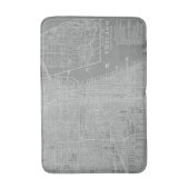 シカゴ市地図のスケッチ バスマット (正面縦)