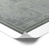 シカゴ市地図のスケッチ ポスター (角)