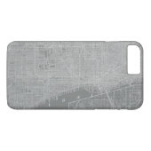 シカゴ市地図のスケッチ Case-Mate iPhoneケース (裏面(横))