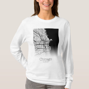 シカゴ市地図 Tシャツ