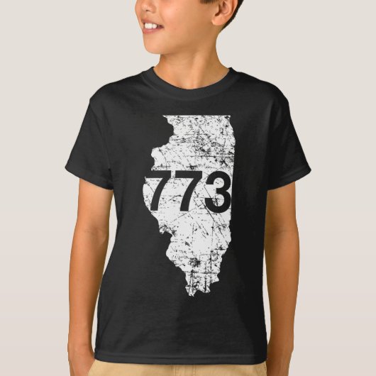 シカゴ市外局番773 Tシャツ (正面)