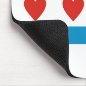 シカゴ市愛フラッグハートusa統一された州am マウスパッド (コーナー)