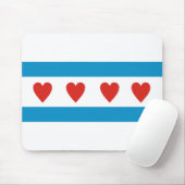 シカゴ市愛フラッグハートusa統一された州am マウスパッド (マウス)