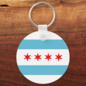 シカゴ市旗キーチェーン キーホルダー (正面)