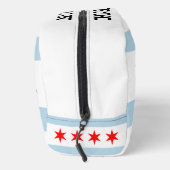 シカゴ市旗パーソナライズされたトイレタリー旅行バッグ ドップキット (右)