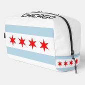 シカゴ市旗パーソナライズされたトイレタリー旅行バッグ ドップキット (右コーナー)