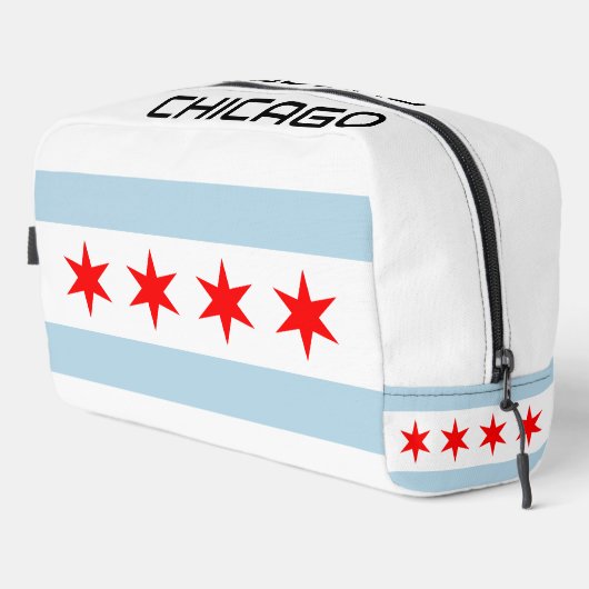 シカゴ市旗パーソナライズされたトイレタリー旅行バッグ ドップキット (右コーナー)