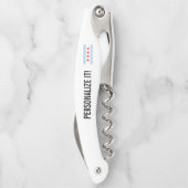 シカゴ市旗折り畳み可能パーソナライズされたです ソムリエナイフ (裏面)