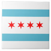 シカゴ市旗 タイル (正面)