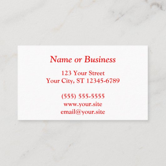 シカゴ市旗 名刺 (裏面)