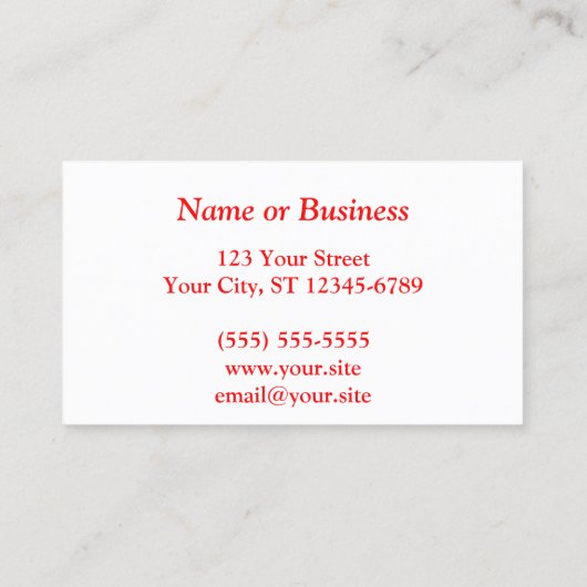 シカゴ市旗 名刺 (裏面)