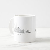 シカゴ市街のイラスト コーヒーマグカップ (正面左)