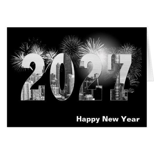 シカゴ市 2027年 新年 花火 (正面横)