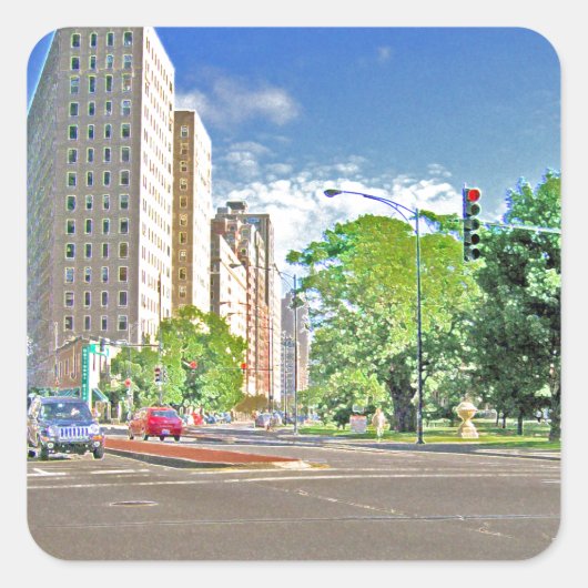 シカゴ忙し午後 スクエアシール (正面)