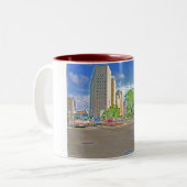 シカゴ忙し午後 ツートーンマグカップ (正面左)
