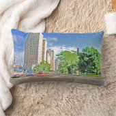 シカゴ忙し午後 ランバークッション (ブランケット)