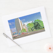 シカゴ忙し午後 長方形シール (封筒)