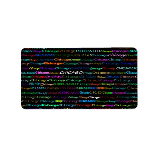 シカゴ文字デザインIラベル ラベル (正面)