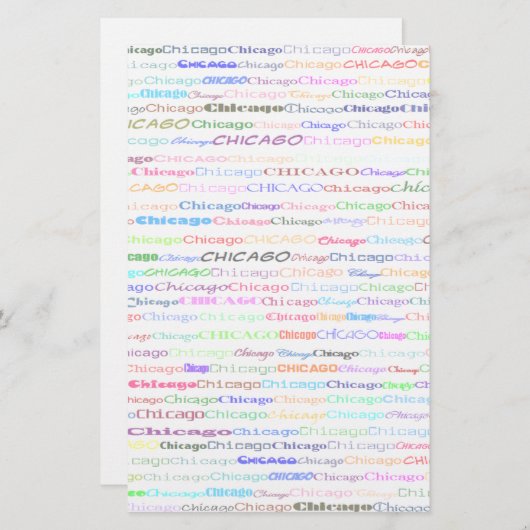 シカゴ文字デザインII文房具 便箋 (正面/裏面)