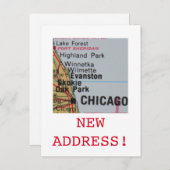 シカゴ新住所のお知らせ 案内ポストカード (正面/裏面)