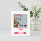 シカゴ新住所のお知らせ 案内ポストカード (スタンド正面)