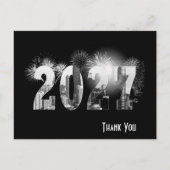 シカゴ新年2027 ビジネス ありがとう ポストカード (正面)