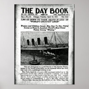 シカゴ新聞1912年4月16日タイタニック ポスター