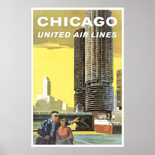 シカゴ旅行ポスター イリノイ州プリント United ポスター