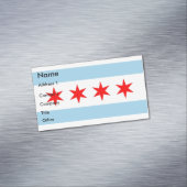 シカゴ旗付き名刺マグネット マグネット名刺 (インサイチュ)