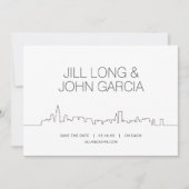 シカゴ日付の保存 招待状 (正面)