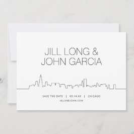 シカゴ日付の保存 招待状