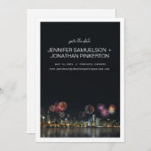 シカゴ日付の保存 招待状 (正面/裏面)