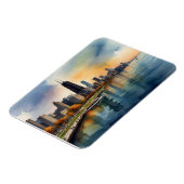 シカゴ水彩画 マグネット (左側)