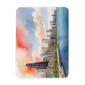 シカゴ水彩画 マグネット (縦)