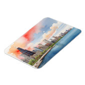 シカゴ水彩画 マグネット (左側)