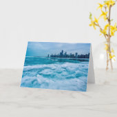 シカゴ氷ビーチ カード (黄色い花)