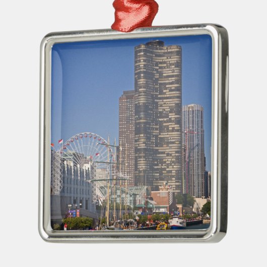 シカゴ海軍埠頭の眺め メタルオーナメント (左)
