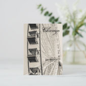 シカゴ海軍桟橋の観覧車の郵便はがき ポストカード (スタンド正面)