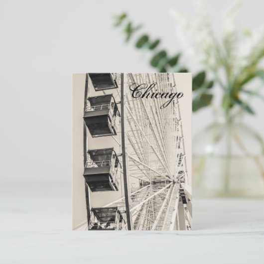 シカゴ海軍桟橋の観覧車の郵便はがき ポストカード (スタンド正面)