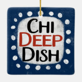 シカゴ深いディッシュオーナメント セラミックオーナメント (裏面)