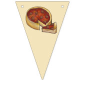 シカゴ深いディッシュピザパーティーハッピーバースデー バンティングフラッグ (第1の旗)