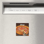 シカゴ深いディッシュピザ マグネット (インサイチュ (食洗機))